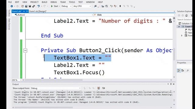 Count Digits in VB NET смотреть онлайн