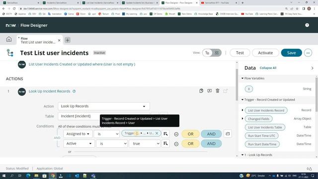 ServiceNow Flow Variables | ServiceNow Flow Designer Examples смотреть онлайн