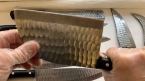 Набор кованых кухонных ножей КАМЕННЫЙ ВЕК из кованной Дамасской стали. Авторская работа!