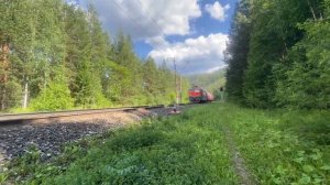 "Пожарный!" ЭП1-270 с пожарным поездом