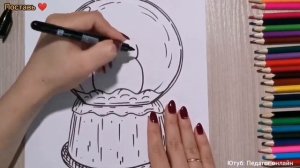 Как нарисовать снежный шар. Снеговик. Рисуем легко и просто! How to draw a snowman