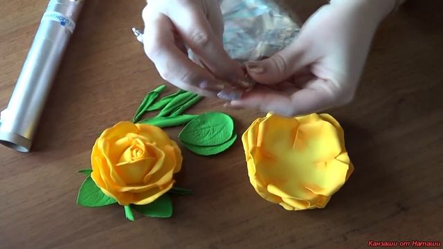 Цветы из фоамирана - Розы МК. DIY FOAM FLOWERS смотреть онлайн