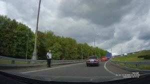 Проезд под камерой по одной полосе в два ряда