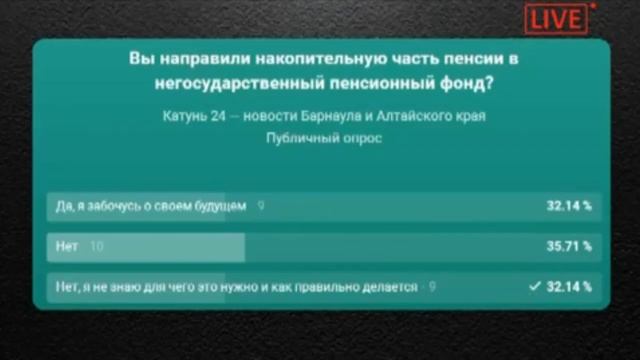 24.09.2019 Эксперт ПФР - в прямом эфире «КатуньLIVE»