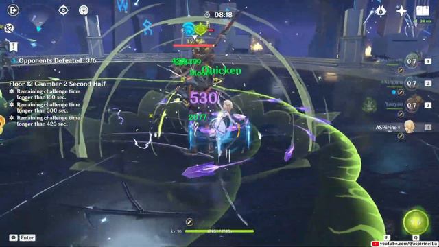 Сяо с Фарузан и бюджетная вегетация (Genshin Impact 3.5 Витая Бездна 12 этаж) смотреть онлайн