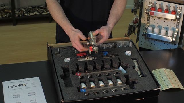 Латунный коллектор Gappo для лучевой системы отопления смотреть онлайн