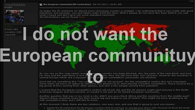 EU ip restriction Don't let the EU community die! смотреть онлайн