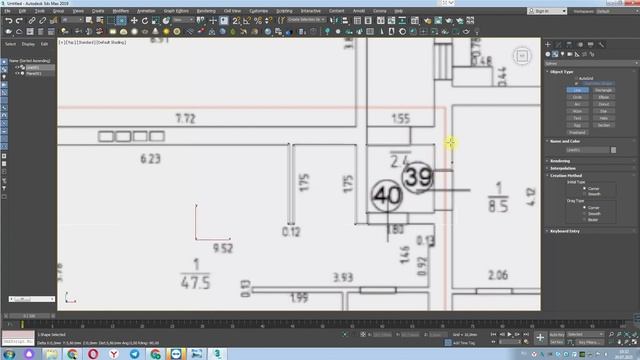 Занятие 1. Мастер класс 3ds max. 3д моделирование планировки квартиры из jpg картинки