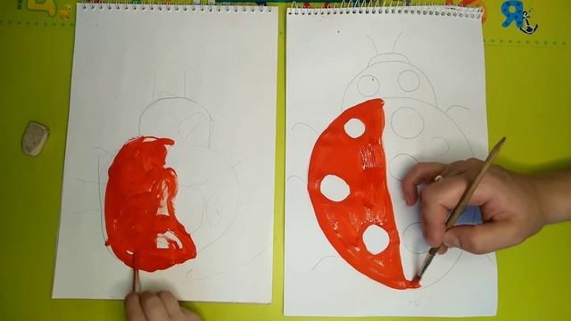 Как нарисовать божью коровку с ребёнком в 4 года смотреть онлайн