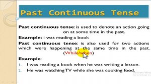 English Tenses: Past Continuous Tense (4)