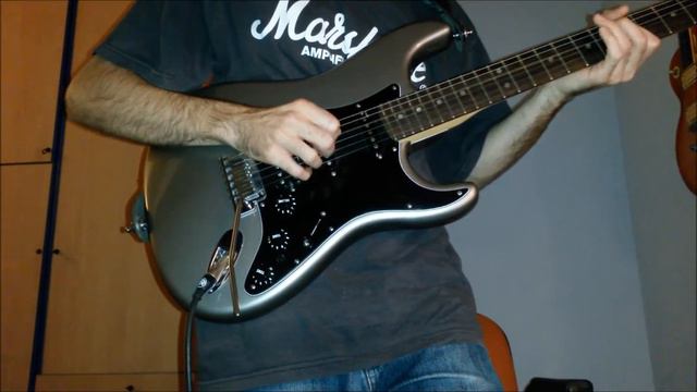 AMERICAN DELUXE STRAT ® HSS RW TUNGSTEN - Boss RC-3 TEST - Black & Blue & Grey смотреть онлайн