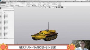 КОМПАС-3D (21 урок, "Марафон по 3D-моделированию", создание сборки танка Т-62А)