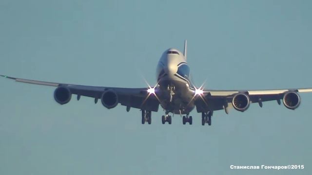 AirBridgeCargo Boeing-747-83QF VQ-BFU Посадка смотреть онлайн