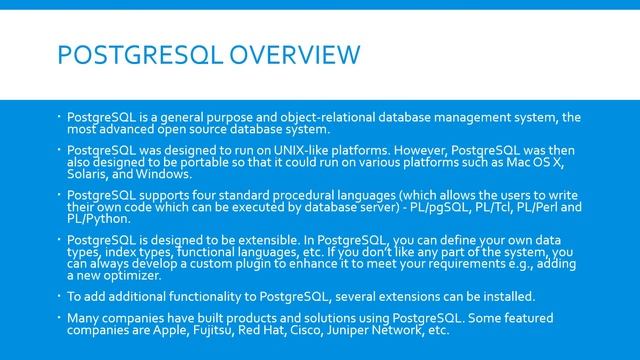 PostgreSQL overview in Tamil смотреть онлайн