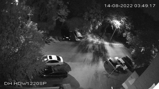 DH IPC HDW1220SP 0280B Ночь. Расстояние 12-15 метров. смотреть онлайн