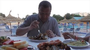 Ужин в отеле Hawaii Beach Club. Питание в Тунисе. Шведский стол. Тунис 2017.