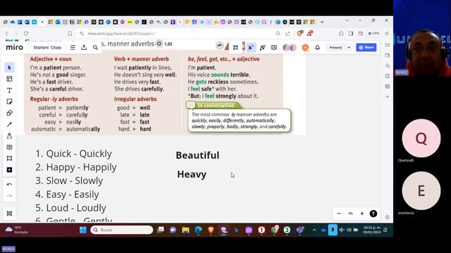 Teacher Miguel´s Class on Adjectives and Manner Adverbs смотреть онлайн