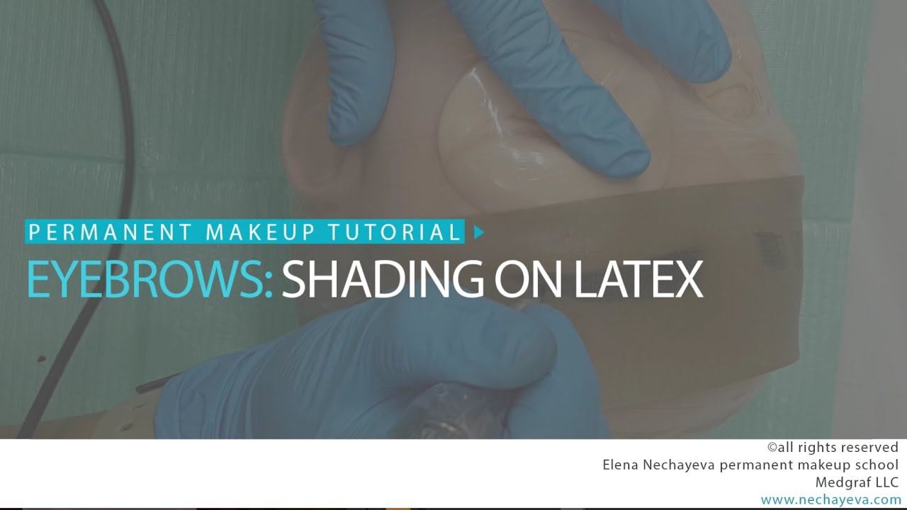 Permanent makeup tutorial: shading on latex / Уроки татуажа:растушевка на латексе