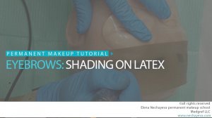 Permanent makeup tutorial: shading on latex / Уроки татуажа:растушевка на латексе