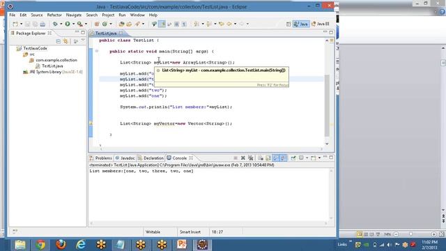 Java Collection Lab Exercise смотреть онлайн