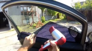 Как снять тонировку с авто за 5 минут. Передние стекла