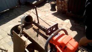 РАСПИЛКА ДРОВ СТАНКОМ ИЗ БЕНЗОПИЛЫ