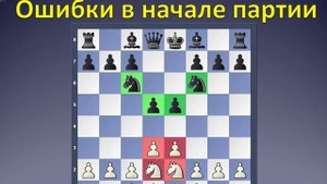 Ошибки в шахматах. Начало партии