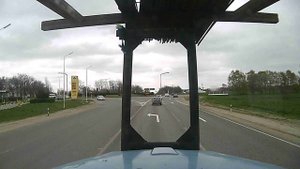 Ставрополь-Михайловск, вид из кабины грузовика