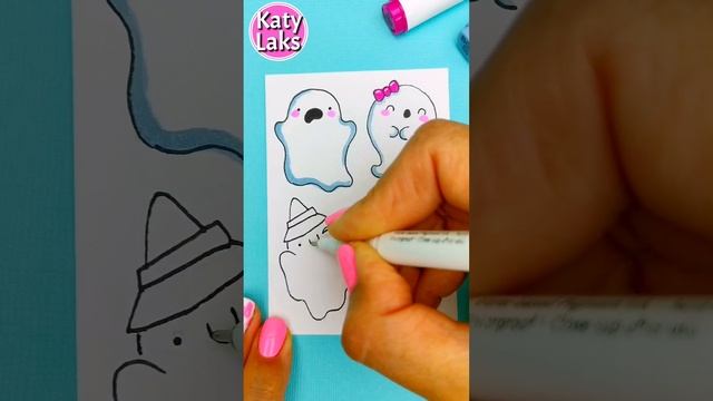 как нарисовать призрака /рисунки на Хэллоуин