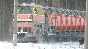 ПСС-1К Поезд самоходный снегоуборочный в работе