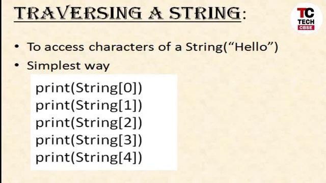 String Manipulation in Python | String Manipulation Class 11 cbse | String Traversing | #31