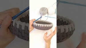 Вяжем узор «Ротанг» на примере корзинки из трикотажной пряжи - часть 1, мастер-класс от Hobyt.ru