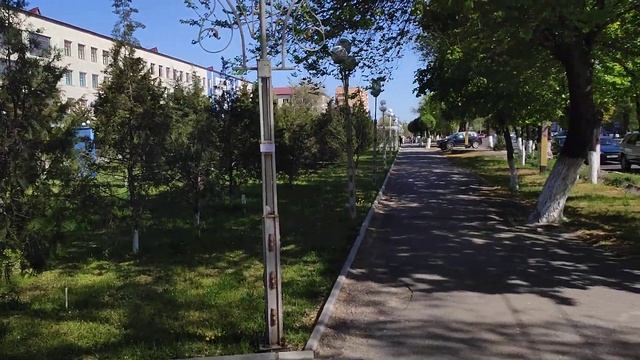 Тараз(Джамбул) Общий обзор улицы Коммунистической(Толе-би)