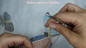 Кромочные петли с накидом для лицевой глади. Не стягивает боковой край