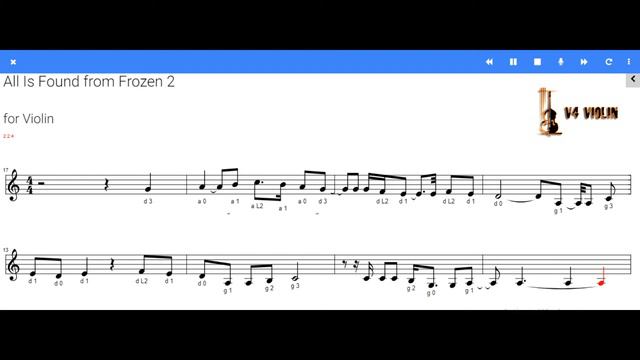 All Is Found ("Frozen 2"/Play-Along) Evan Rachel Wood l Violin Sheet Music l V4 Violin смотреть онлайн
