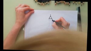 How to draw eiffel tower | Рисуем эйфелеву башню поэтапно | HOW TO DRAW THE EIFFEL TOWER EASY