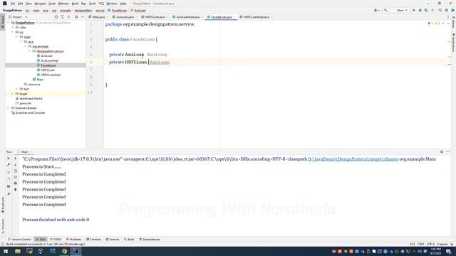 Java facade design pattern with example | Java Programming