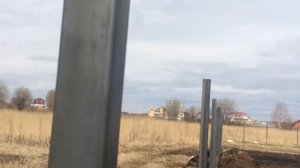 Забор из профнастила, способ установки с близкими грунтовыми водами.Часть 1.