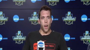 Session III - Korbin Myers (Virginia Tech) after quarterfinal win at 133 pounds