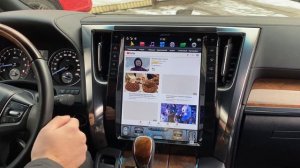 Toyota Alphard - Tesla монитор взамен штатного + камеры