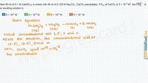 When 60 ml of 0.1 M Ca(NO3)2 is mixed with 40 ml of 0.125 M