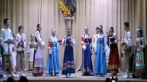 Фрагмент календарного обряда "Уж и шла коляда", теат фольклора "Русичи"