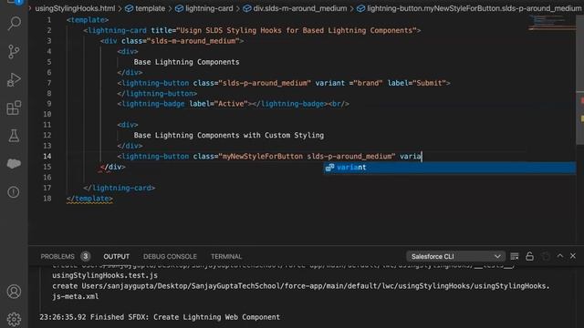 23 LWC | SLDS Styling Hooks | Style Components Using Lightning Design System Styling Hooks in LWC