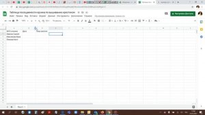 10. Скрыть столбец и строку в Google таблице