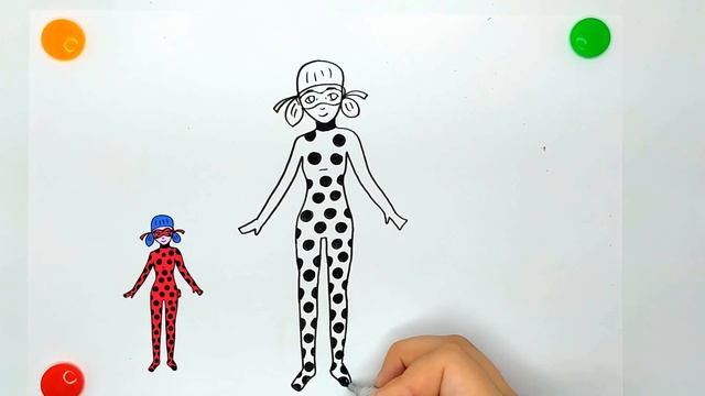 Как нарисовать Леди Баг / Рисунки и раскраски малышам / Мультик раскраска для детей смотреть онлайн