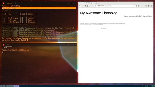 [VulnBox] Pentest | From SQL injection to shell 2. sqlmap + webshell usage смотреть онлайн