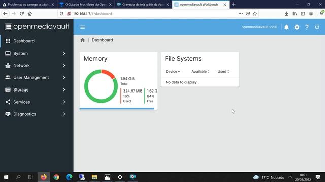 Instalação e configuração do Openmediavault смотреть онлайн