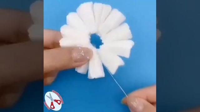 Пушистые ромашки из салфеток ❗В мастер классе используются высушенные влажные салфетки лайфхаки смотреть онлайн