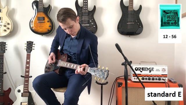 Калибр струн 8-38 vs 12-56 vs 10 46 (Ernie ball струны для электрогитары) смотреть онлайн