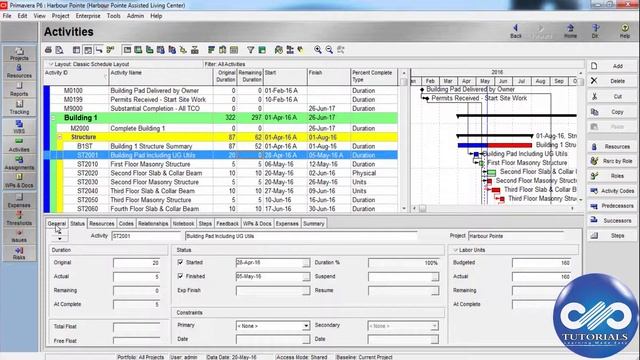Primavera P6 Tutorial : Chapter - 4.4.2 : Updating Project by Manual Method |Primavera | dptutorial смотреть онлайн